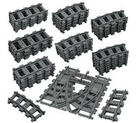 Hapoyxm City Train Set de Train Urbain pour Train, Ville - Kit d'extension de Rails compatibles avec Le Leader du marché - Railway Rails pour Filles et garçons (54 PCS)