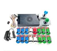 HAPP Pandora Saga DX 9800 en 1 Boîte Kit Copier SANWA Joystick, Bouton poussoir DIY Arcade Machine Maison Cabinet avec Tutoriel (Bleu Vert)