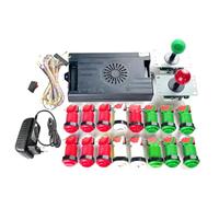 HAPP Pandora Saga DX 9800 en 1 Boîte Kit Copier SANWA Joystick, Bouton poussoir DIY Arcade Machine Maison Cabinet avec Tutoriel (Rouge Vert)