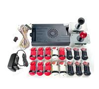 HAPP Pandora Saga DX 9800 en 1 Boîte Kit Copier SANWA Joystick, Bouton poussoir DIY Arcade Machine Maison Cabinet avec Tutoriel (Rouge Noir)