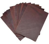HAPPER STUDIO Cuir de vachette Pull-Up Crazy Horse d’une épaisseur de 1,7 mm. Feuilles de cuir véritable pour le loisir créatif. Mélange de différentes teintes. (Cognac, A6 (105 x 148 mm))