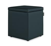 Happers Arcon Pouf cube en cuir synthétique Différentes couleurs Único anthracite