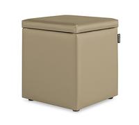 Happers Arcon Pouf cube en cuir synthétique Différentes couleurs Único Bison