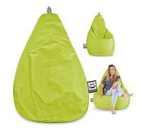 Happers Housse Pouf Poire Vide Similicuir Intérieur Vert XL