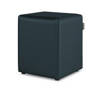 Happers Pouf cube en cuir synthétique Différentes couleurs Único anthracite