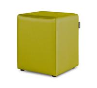 Happers Pouf cube en cuir synthétique Différentes couleurs Único pistache
