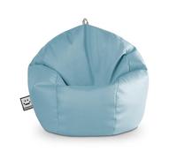 Happers Pouf Enfant Simili Cuir Intérieur Bleu Ciel