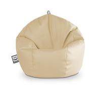 Happers Pouf Enfant Simili Cuir Intérieur Écru