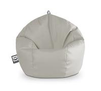 Happers Pouf Enfant Simili Cuir Intérieur Gris Clair