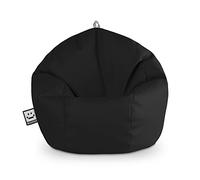 Happers Pouf Enfant Simili Cuir Intérieur Noir