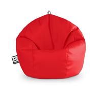Happers Pouf Enfant Simili Cuir Intérieur Rouge