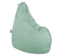 Happers Pouf Poire Relax Velours Menthe, Pouf pour Salon Tissu Toucher Peau de pêche