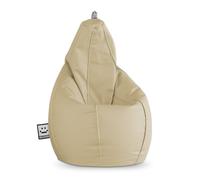 Happers Pouf Poire Simili Cuir Intérieur Beige XXL