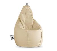 Happers Pouf Poire Simili Cuir Intérieur Écru XL