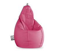 Happers Pouf Poire Simili Cuir Intérieur Fuchsia XL