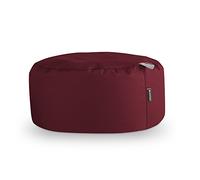 Happers Pouf Rond Similicuir Intérieur Grenat