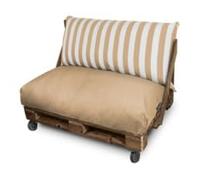 Happers Set 2 Coussins Imperméables et Déhoussables pour Palette Toldotex Beige
