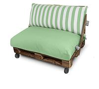 Happers Set 2 Coussins Imperméables et Déhoussables pour Palette Toldotex Vert