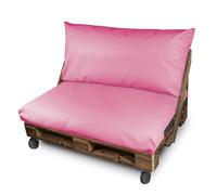 Happers Set Coussins Imperméables et Déhoussables pour Palette en Similicuir pour Extérieur Rose