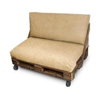 Coussin Palette En Simili Cuir D'extérieur Patagonia Beige Set: Siège 120x80x20 + Dossier 120x45x25 Patagonia Beige Beige