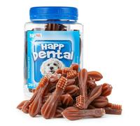 HAPPET® Brosse de bœuf dentaire 220g dans un bocal - Friandise dentaire pour chien avec du bœuf - favorise l'hygiène bucco-dentaire, réduit la calcaire - Maquillage naturel pour chiens de toutes races