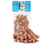 HAPPET Cubes de canard 100 g - Délicatesse naturelle pour chien et chat - Cubes de viande de poitrine de canard et peau de vache - Snack sain riche en protéines et collagène