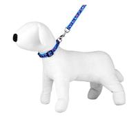 Happet Ensemble laisse et collier pour chien 1 cm violet en cœur et os | Ensemble de marchepied en nylon de style basique | Collier réglable + laisse de 122 cm avec mousqueton en métal | pour chiens