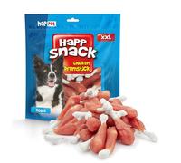 HAPPET Friandise pour chien - Baguette de chaux enveloppée de poulet 500 g - dentifrice naturelle d'entrainement dentaire, friandise saine riche en protéines pour soutenir les dents et les gencives