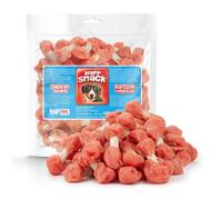HAPPET Friandise pour chien - Haltères de poulet séché sur peau de vache, 500 g - dentistes naturels - friandises riches en protéines et faibles en gras pour des dents saines