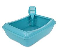 HAPPET Litière pour chat PRIMAL avec Cadre et lame 49,5x37,5x15cm Bleu