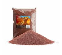 HAPPET Sable Terrarium Rouge 5 kg (0,8-1,0 mm) - Sable naturel à grain moyen pour reptiles et invertébrés, idéal pour les terrariums du désert et des steppes, propre et sûr, grand paquet