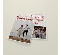 Happiedays - Journal de mariage personnalisé et souvenir de mariage - Journal tabloïd authentique avec noms et message personnalisés