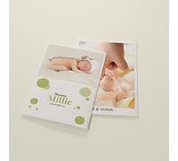 Happiedays - Journal personnalisé (vert) comme faire-part de naissance - Journal tabloïd authentique avec nom, images et textes personnalisés