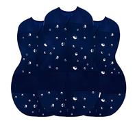 happiest baby Couverture d'emmaillotage Sleepea - Cotton 100% bio - Favorise un développement sain des hanches - Lot de 3 Nouveau-né (Bleu Nuit Motif Planètes, 2 x Petit, 1 x Moyen)