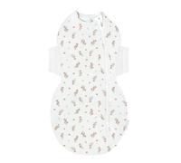 happiest baby Couverture d'emmaillotage SNOO Sack Comforter - Cotton 100% bio - Favorise un développement sain des hanches (Fleurs sauvages ivoire, Petit)