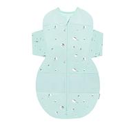 happiest baby Couverture d'emmaillotage SNOO Sack - Cotton 100% bio - Favorise un développement sain des hanches (Turquoise Motif Planètes, Petit)