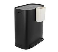 happimess Beni Recycling Poubelle à double seau à ouverture rapide pour maison, chambre, salle de bain, salon, chambre d'amis, bureau, cuisine, noir