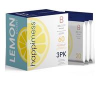 happimess HPM3100B-WHITE Lot de 60 sacs poubelle parfumés au citron, blanc (60 pièces, 3 paquets de 20 doublures)