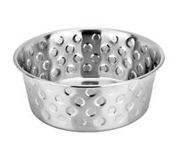Happinesque Gamelle lourde en acier inoxydable pour chien | Gamelle pour chat (lot de 1) - Gamelle d'eau antidérapante pour chien | Passe au lave-vaisselle - 600 ml - 14 cm de diamètre (pois de