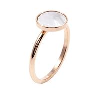 Happiness Boutique Femmes Bague Minimaliste Circulaire Or Rose | Bague Délicate avec Charme Circulaire Plaqueé Or Rose