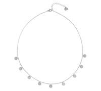 Happiness Boutique Femmes Collier Multi Cercles en Couleur Argent | Collier avec Pendentifs Disque Rond