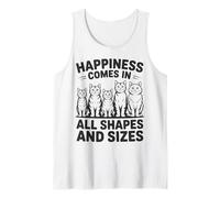 Happiness Comes in All Shapes and Sizes Funny Meme Cat Débardeur