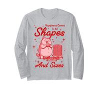 Happiness Comes in All Shapes and Sizes Funny Meme Cat Manche Longue