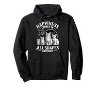 Happiness Comes in All Shapes and Sizes Funny Meme Cat Sweat à Capuche