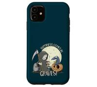 Happiness Comes in Graves Jeu de Mots d'halloween Coque pour iPhone 11