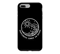 Happiness Comes in Waves Summer Vacation Citation Coque pour iPhone 7 Plus/8 Plus