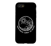 Happiness Comes in Waves Summer Vacation Citation Coque pour iPhone SE (2020) / 7/8
