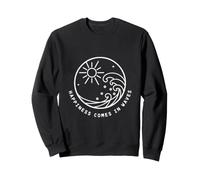 Happiness Comes in Waves Summer Vacation Citation Sweatshirt