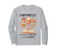 Happiness Cup of Coffee and a Good Book Lovers Fall Reading Manche Longue