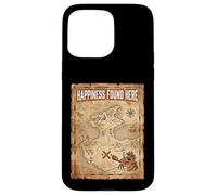 Happiness Found Here Vintage Pirate Map Crab Coque pour iPhone 15 Pro Max